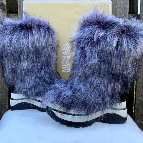 MICHAEL KORS Gamma Platform Fur Hair On Insulated Winter Boots, Size 6 - Picture 4 of 12
